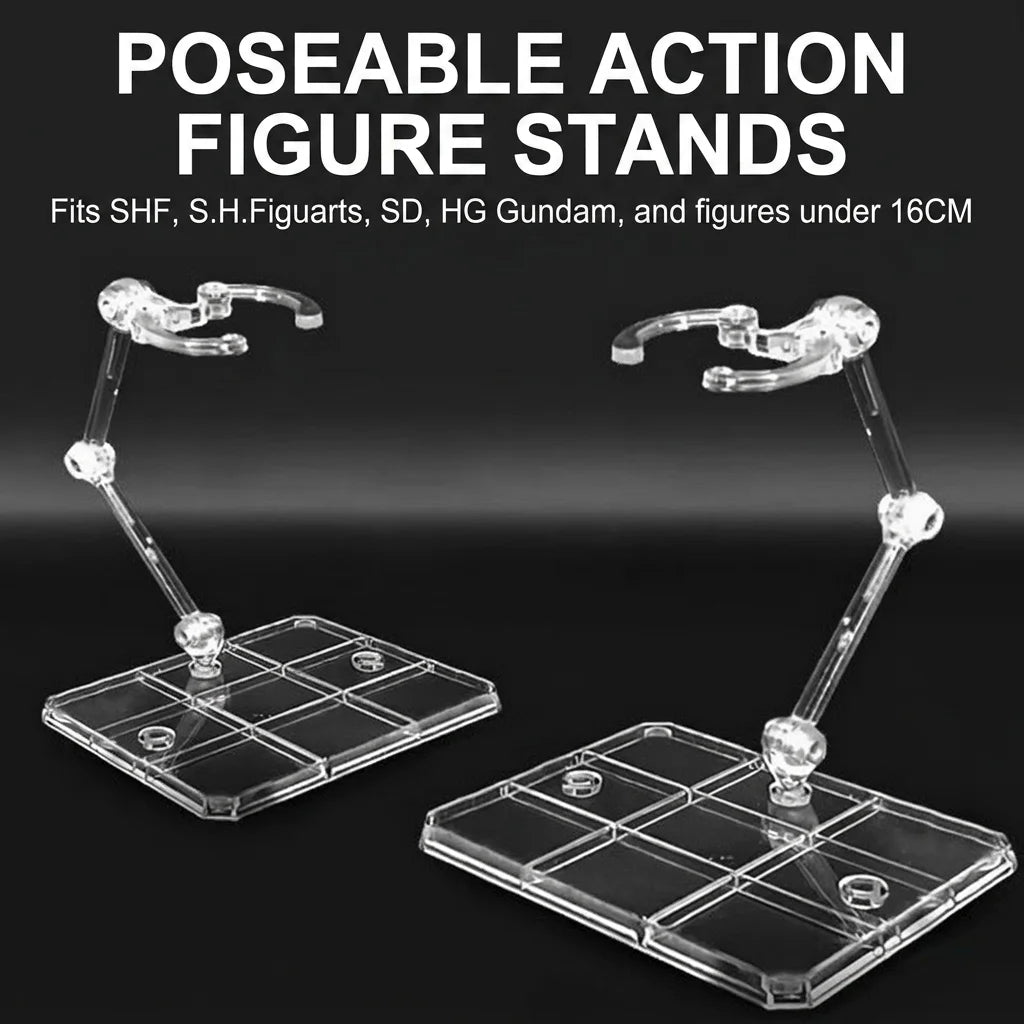 Clear Acrylic Action Figure Display Stand – Clip Waist Holder Figure Display Stand Zpaxo