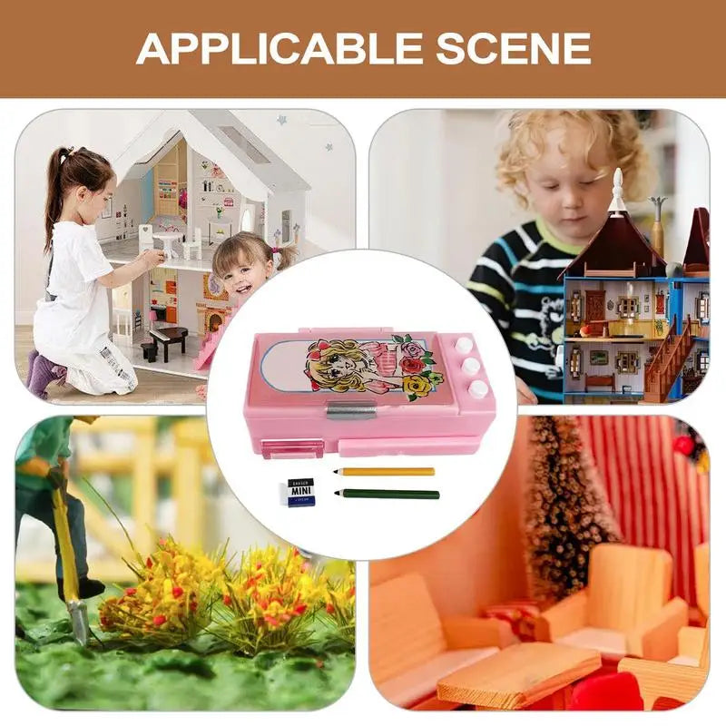 Doll House Miniatures Simulation Pencil Box Collectible Models Table Decor Pretend Play Toy For Boys Girls Collectors Zpaxo