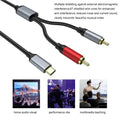 652F 1 5m Braided USB C 2RCA Stereos Sound Cord Phones Laptops Zpaxo CN