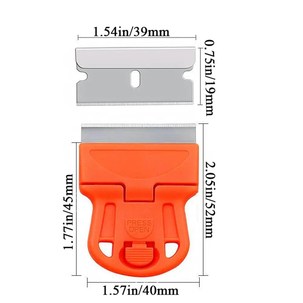 Handy Plastic Scraper Steel Blade One-sided Car Sticker Remover Zpaxo