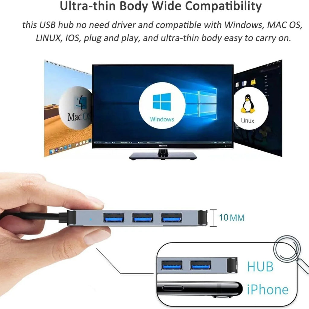 HUB USB 3 0 2 4in1 Socket Laptop Tablet Distribution Device Port Zpaxo