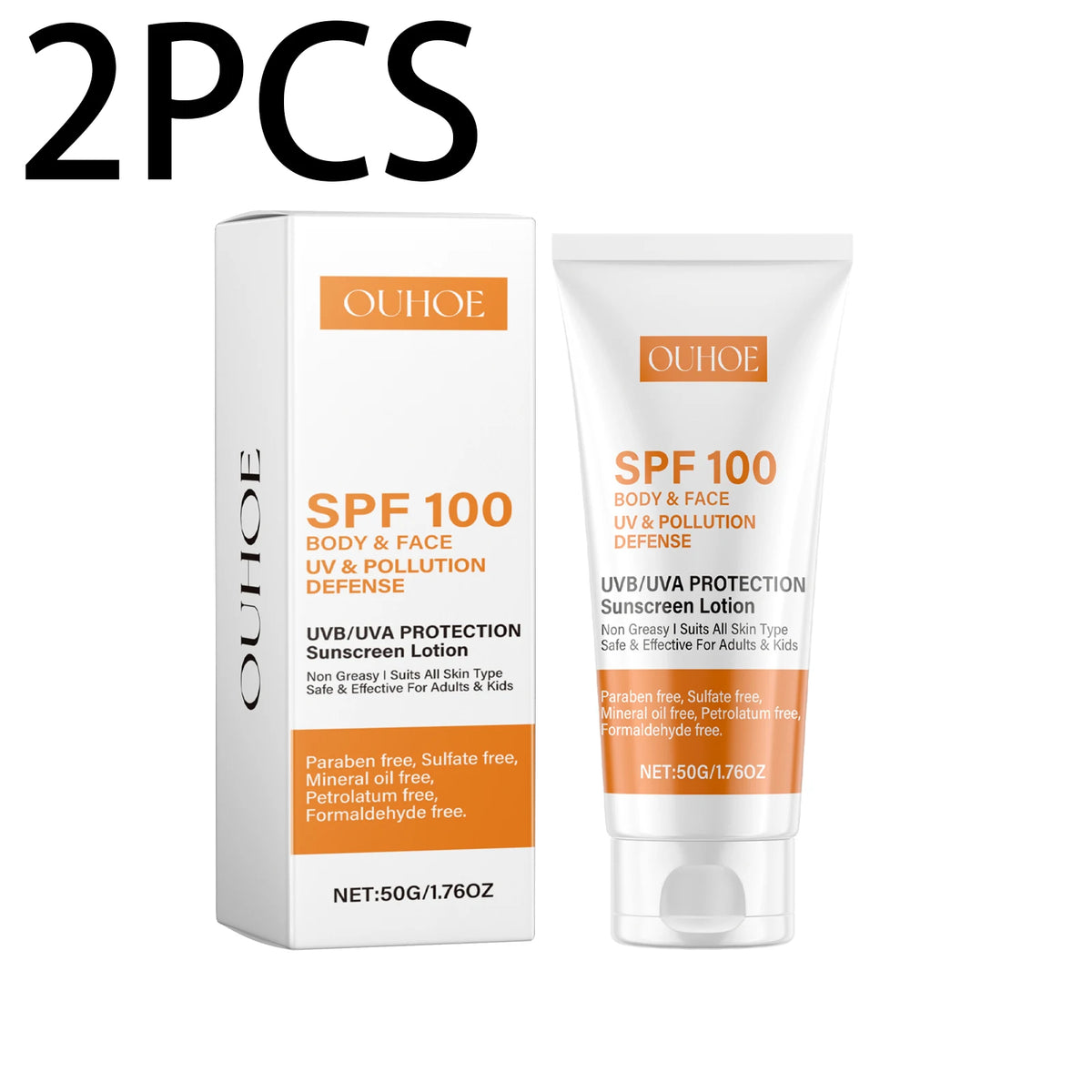 Face & Body Sunscreen Non-Greasy SPF 100+ Facial Sunblock UVA & UVB Protection Sunblocking Cream Anti Aging for Summer Beach Zpaxo 100g boxed