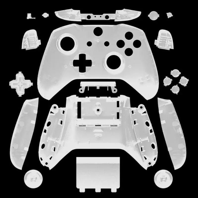 652F 1 Set Housing for Case for Shell Faceplates Cover with Bumpers Trigger ABXY Buttons for XB Controller Zpaxo Clear CN