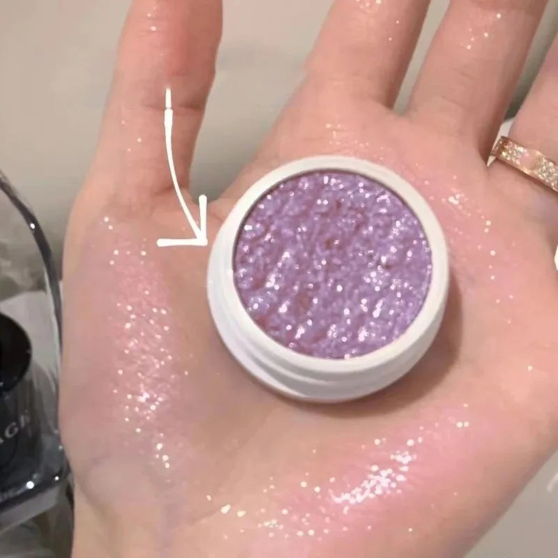 Monochrome Glitter Eyeshadow Gold Shining Brighten Eyes Makeup Long