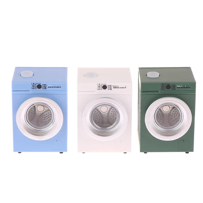 Toy Washing Machine Dollhouse Miniature Drum Washer Model Zpaxo