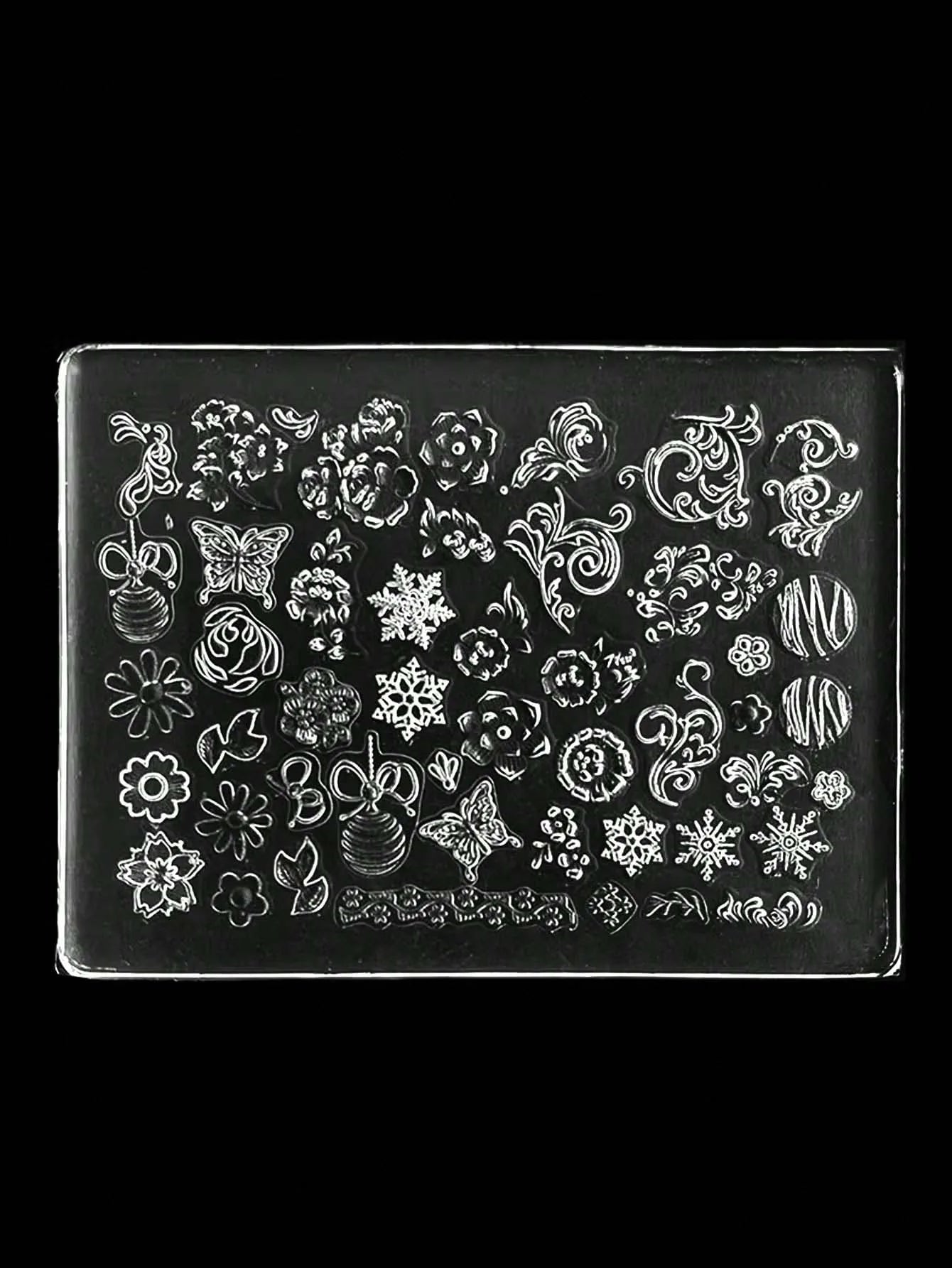 2-Pack 3D Retro Sweater & Flower Silicone Nail Art Molds Nail Art Molds Zpaxo