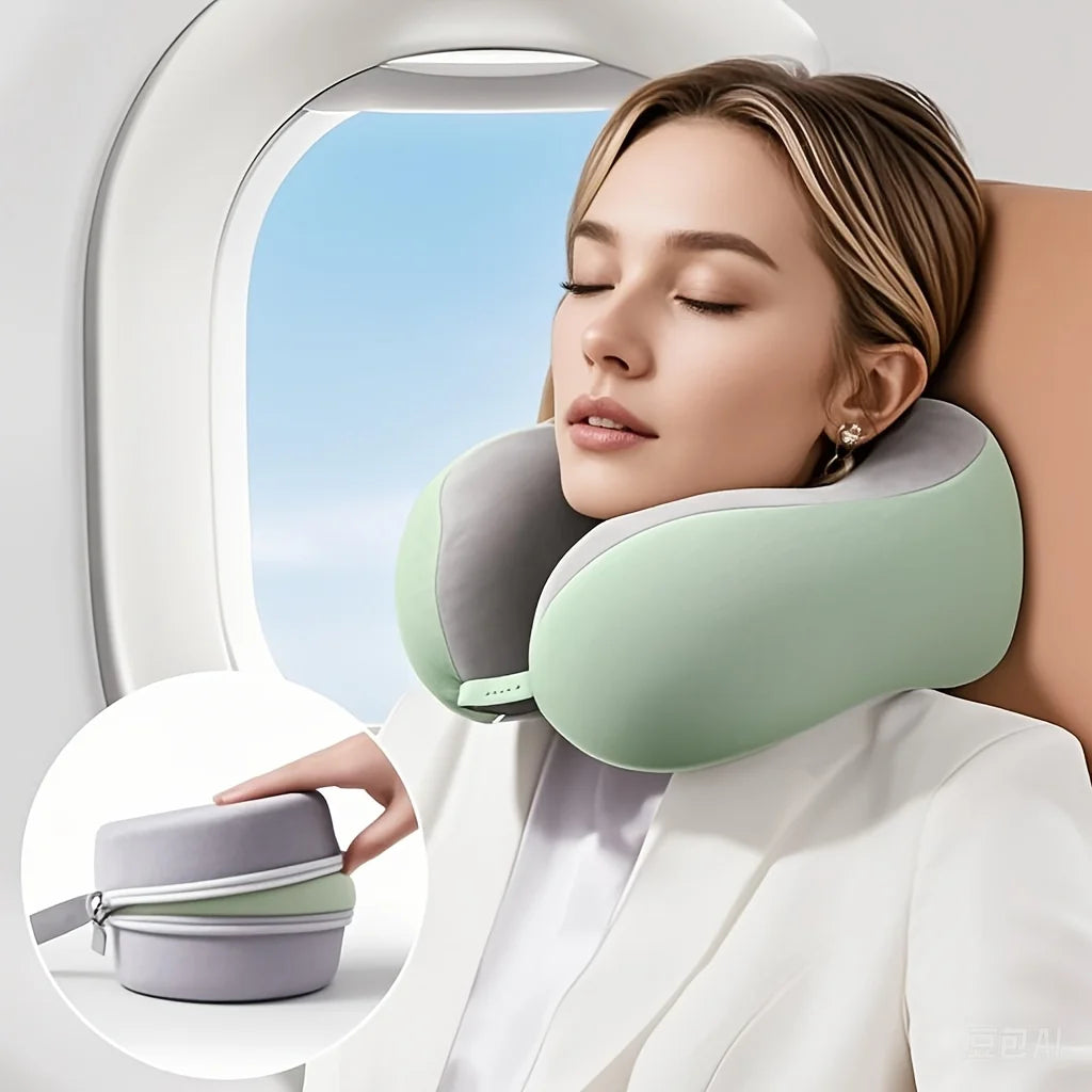U-Shaped Neck Pillow – Ergonomic Travel & Office Nap Support Travel Neck Pillow Zpaxo