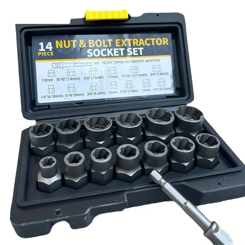 Professional Damaged Nut Bolt Extractor Impact Socket Remover Cr-mo Zpaxo