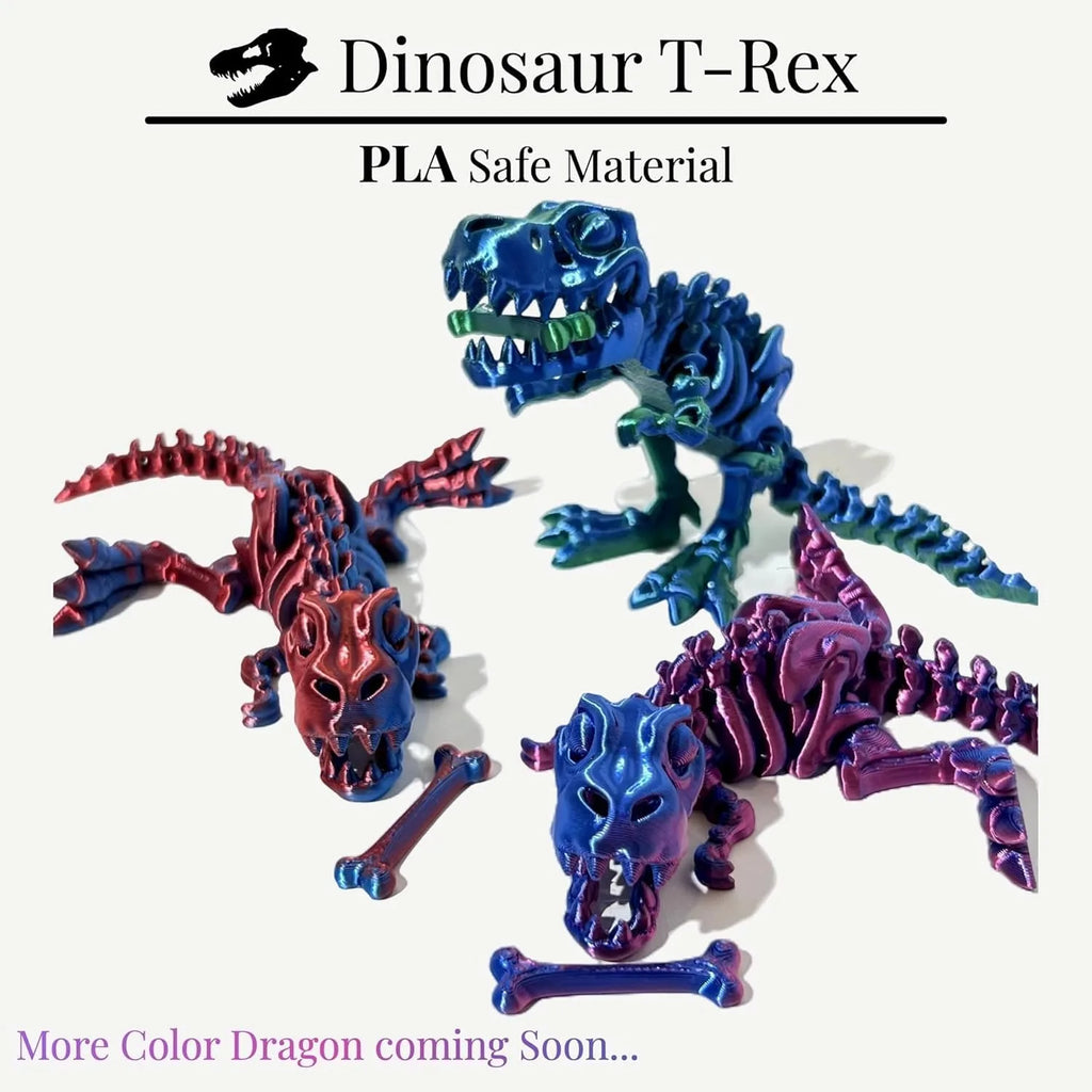 3D Printed Dinosaurwith Egg T-rex Stress Relief Figurines Fidget