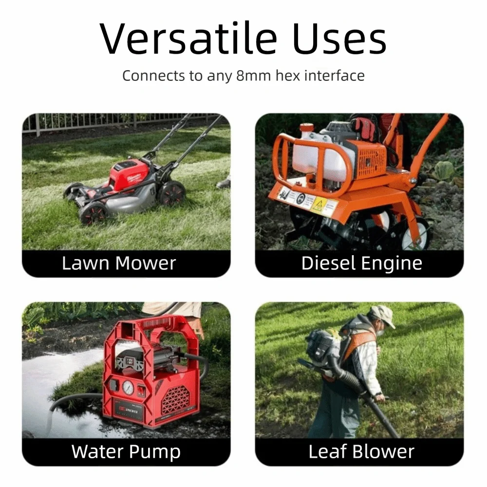 Durable Material Universal Lawn Mower Starter Plastic Power Conversion Red Black Adaptable Lawn Mower Starter Fast Start Zpaxo