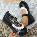 2026 Spring Autumn Women's Round Closed Toe Comfortable Vintage Zpaxo black 38