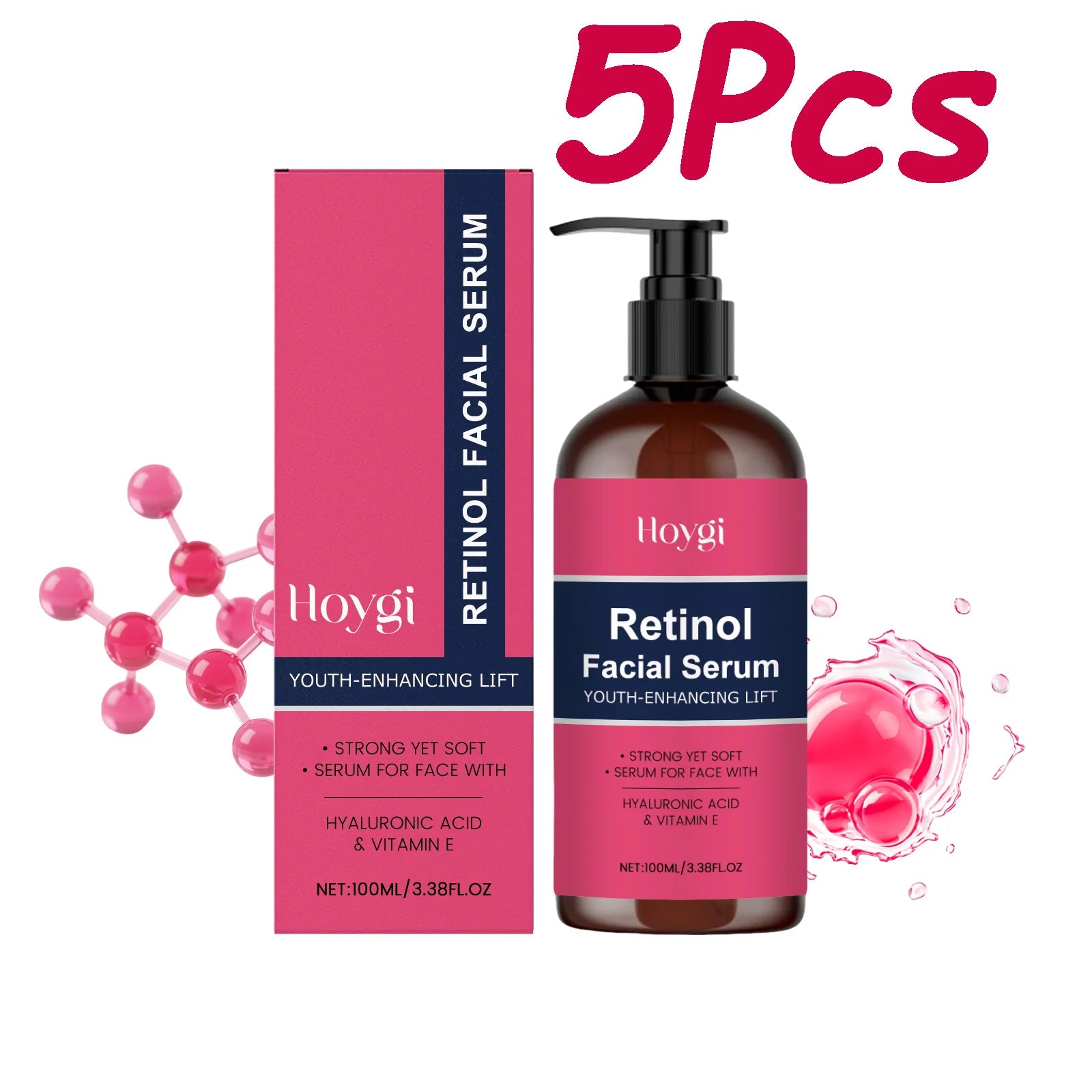 Hoygi Retinol Face Serum – Anti-Wrinkle Firming 100ml Retinol Face Serum Zpaxo 5 x 100ml Boxed