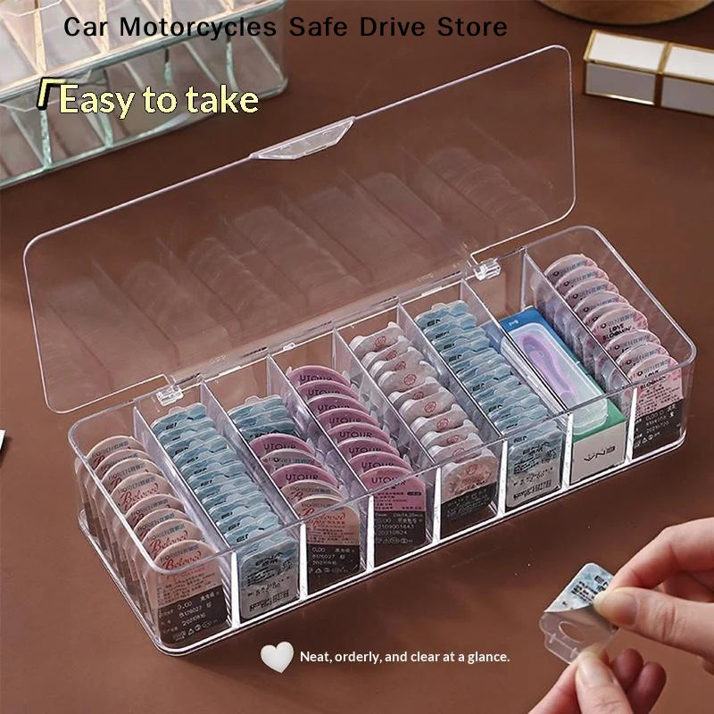 CMLarge Capacity Acrylic Contact Lens Case 8 Compartments Storage Box