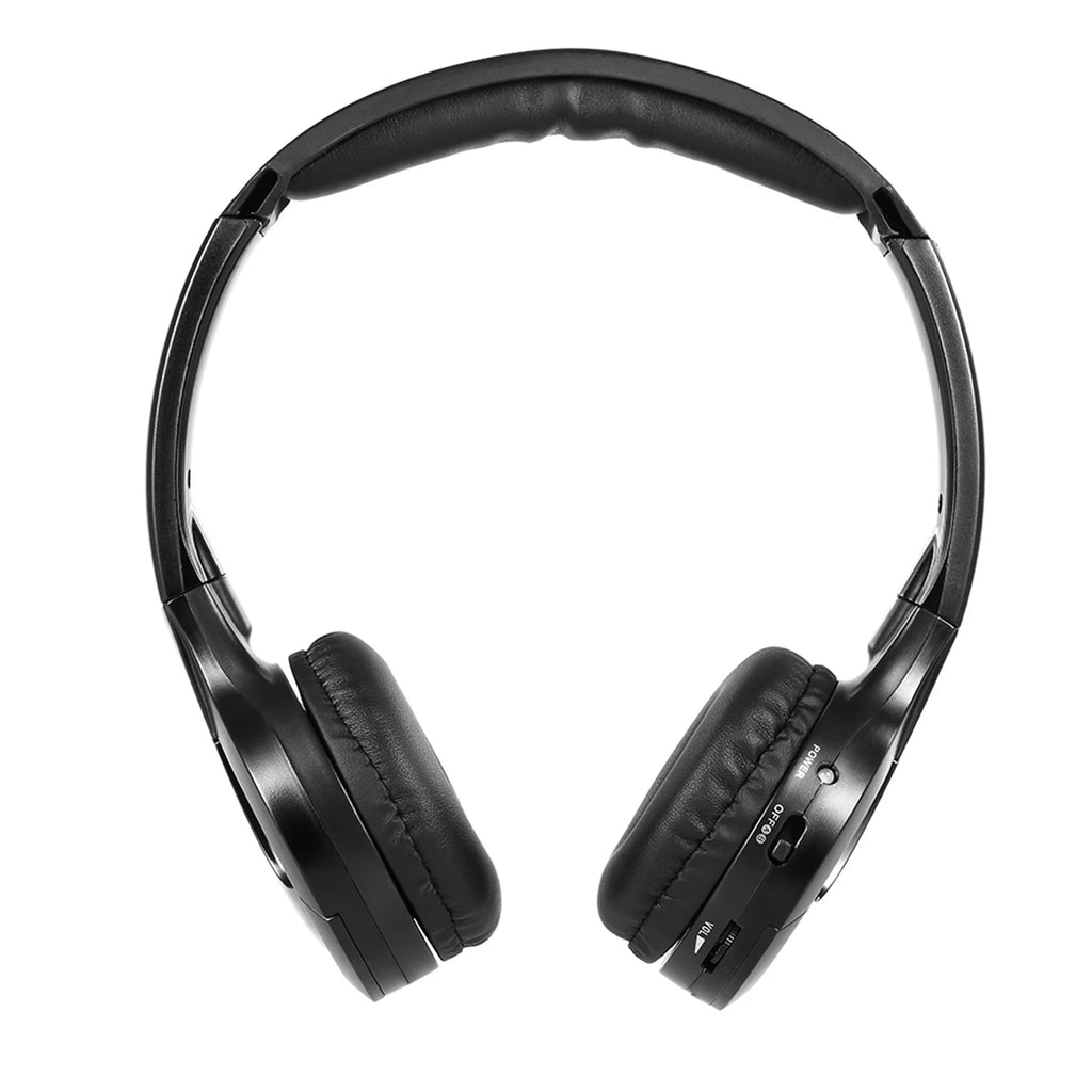 Dual Channel IR Infrared Wireless Car Headphones Stereo Headset Wired