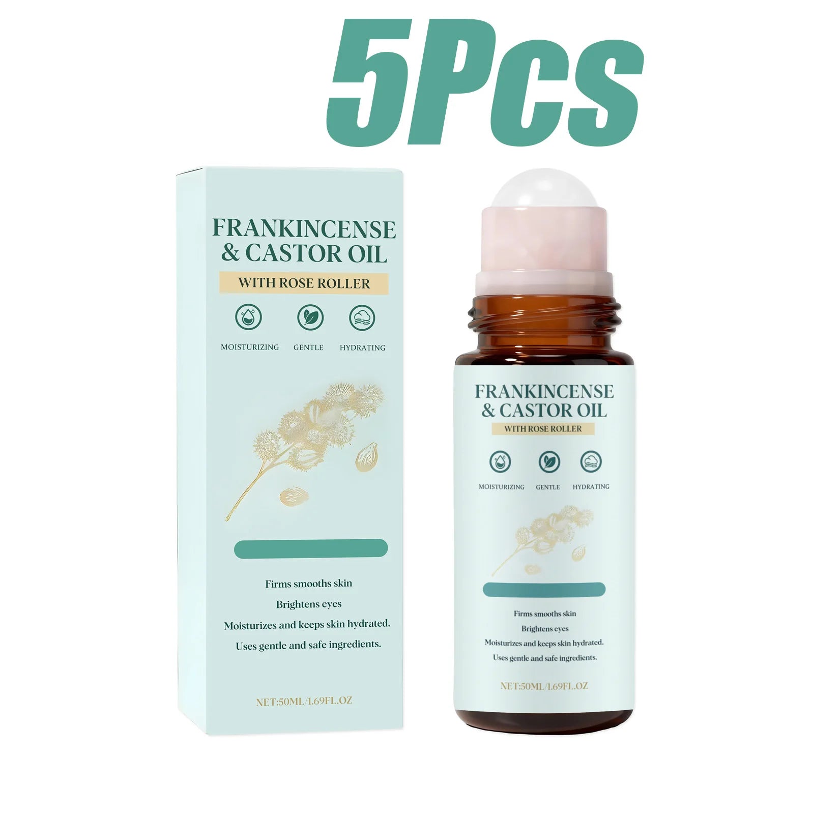 Frankincense Castor Oil Roll-On | Soothing Nourishing Skin Oil Roll-On Body Oil Zpaxo 250ml Boxed
