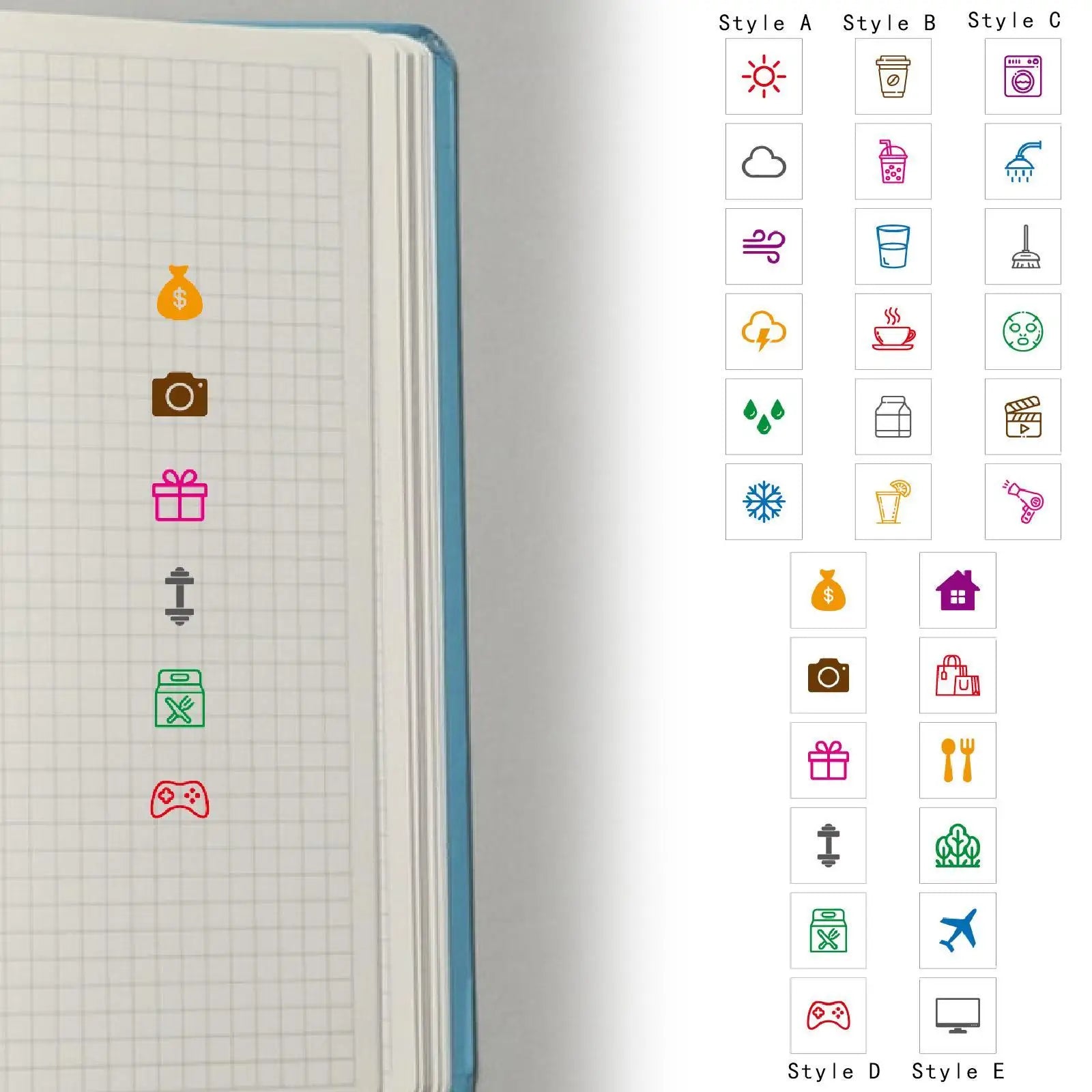 Cartoon Stamps Art Crafts Stationery Lightweight Self Inking Stamps DIY Zpaxo