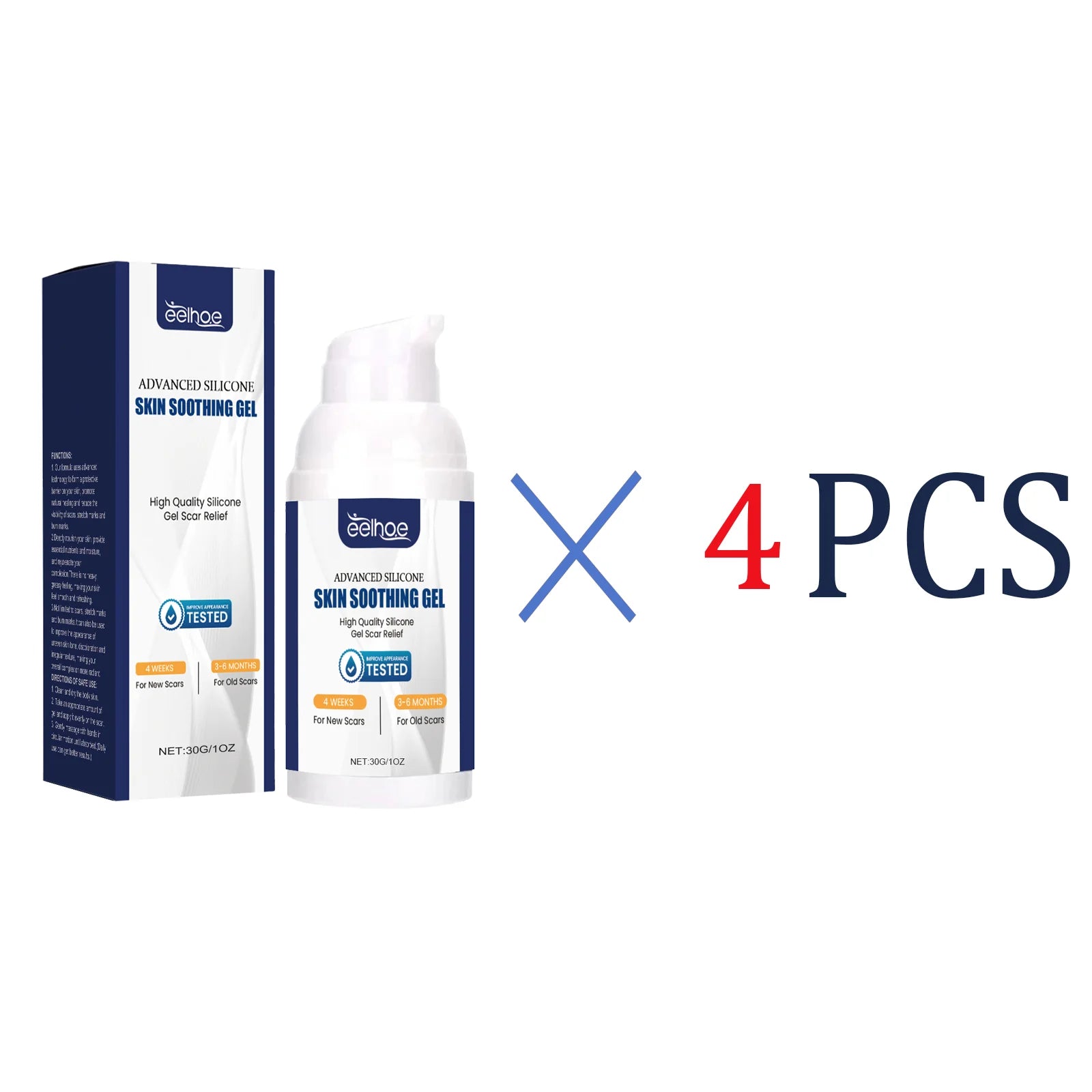 EELHOE Silicone Skin Scar Gel Retinol Niacinamide Scars Stretch Marks Burn Marks Deeply Nourish Skin Reduce Redness Swelling 30g Zpaxo 4 Pcs