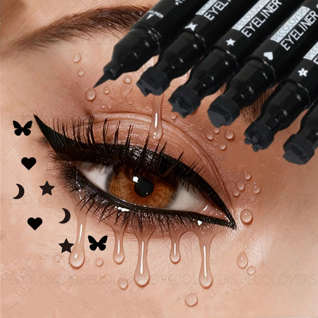 4PCS/Set Smooth Liquid Eyeliner (with Seal) - Smudge-proof, Comes in A Variety of Patterns, Suitable for Waterproof Makeup Zpaxo