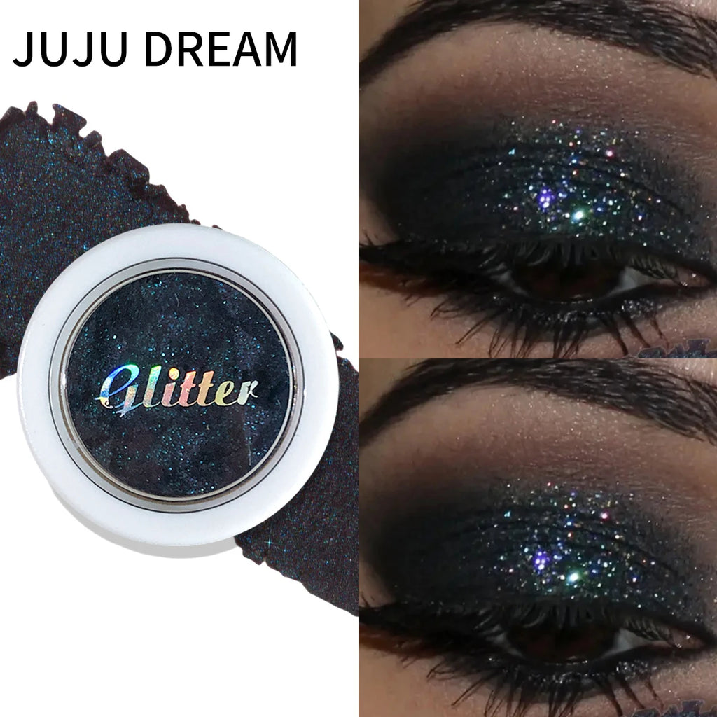 Monochrome broken tile eyeshadow - Waterproof glitter highlighter, facial highlighter eyeshadow palette, diamond eyeshadow Zpaxo