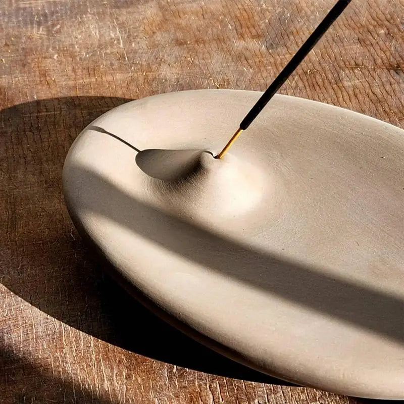 Incense Holder Ceramic Home Decor Burner Tray Decorative Smudge Bowl