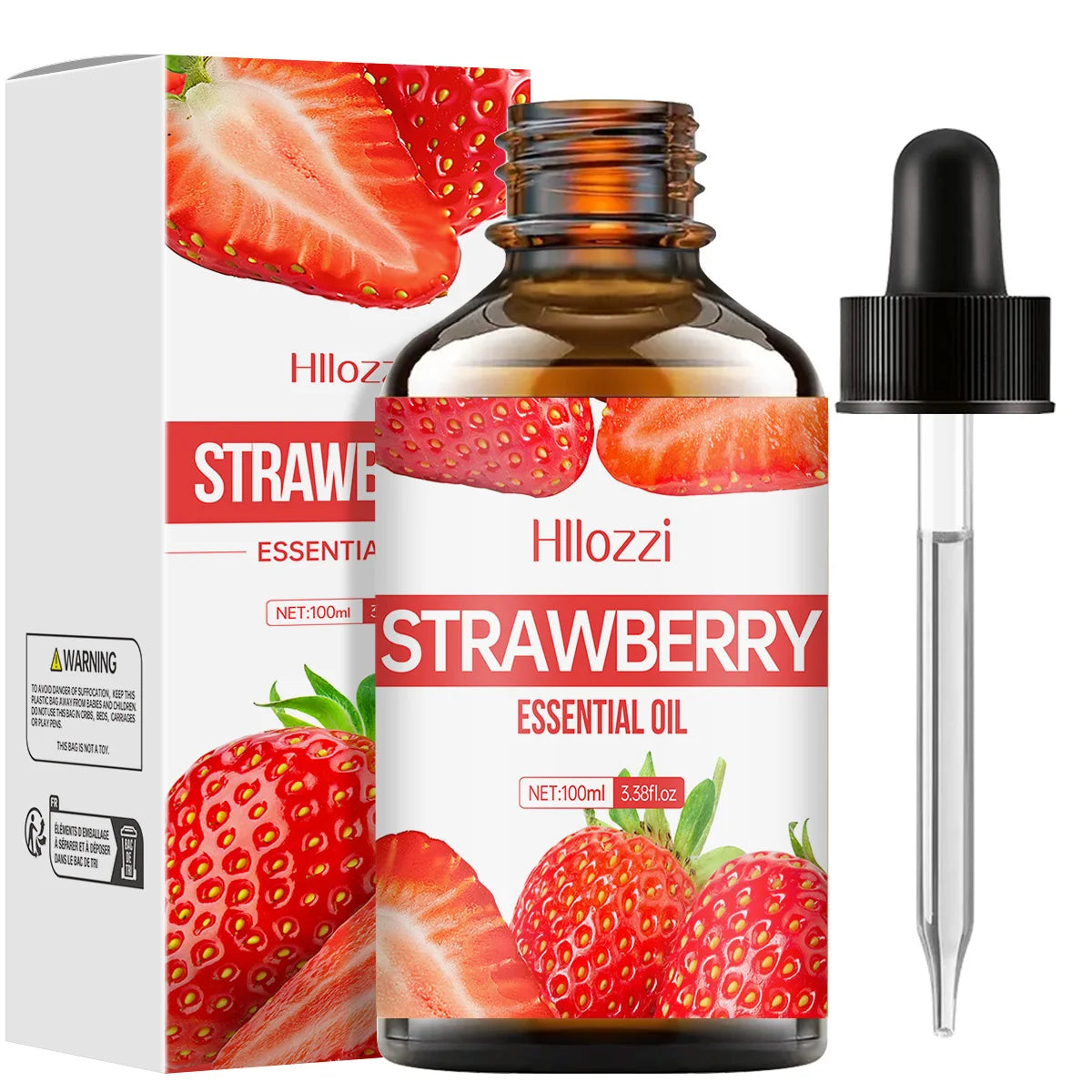 STRAWBERRY ESSENTIAL OIL a high-quality moisturizing nourishing massage oil with a refreshing scent, suitable for all skin types Zpaxo 100ml STRAWBERRY Other