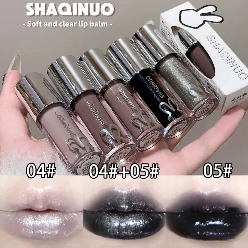 Black Gothic Lip Gloss Mirror Moist Matte Pure Silver Fine Flash