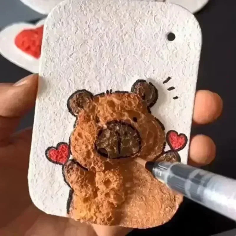 10/100Pcs 3D Drawing Magic Canvas Sponge Kids DIY Kids Painting Paper 3D Art Drawing Paper for Kids DIY Painting Zpaxo