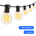 G40 LED Outdoor String Ball Lights 7 6M 20M Shatterproof Patio Zpaxo 7.6M 10Bulbs EU Plug