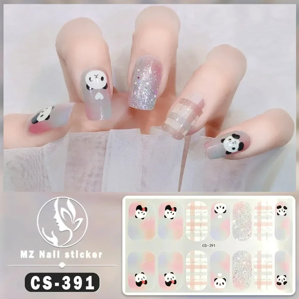 Baking Free Fashionable Nail Art Stickers Collection Manicure DIY Nail Polish Strips Wraps for Party Decor Zpaxo CS-391