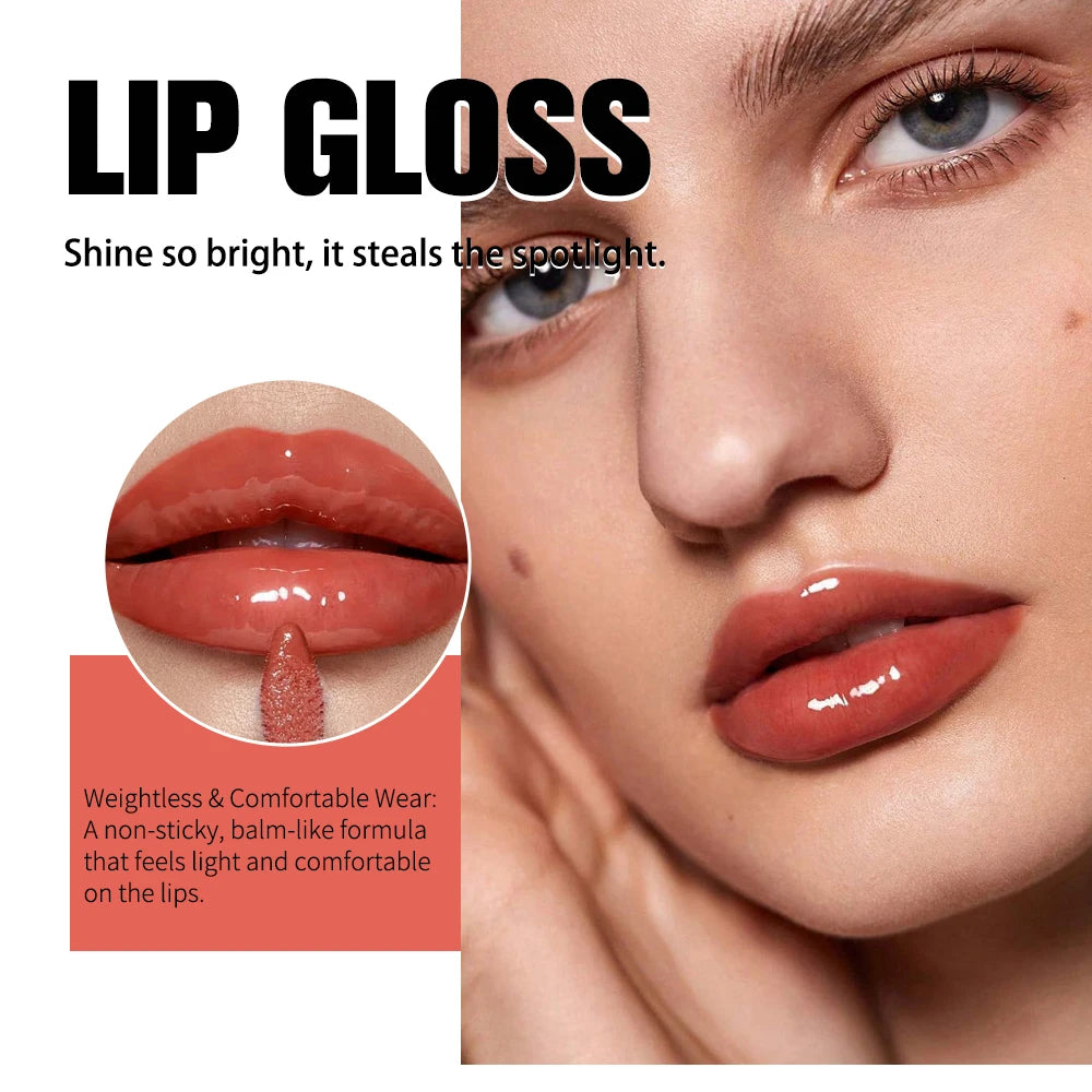 Glossy Lip Glaze 4 Colors Moisturizing Long-wear Gloss Pigment Zpaxo