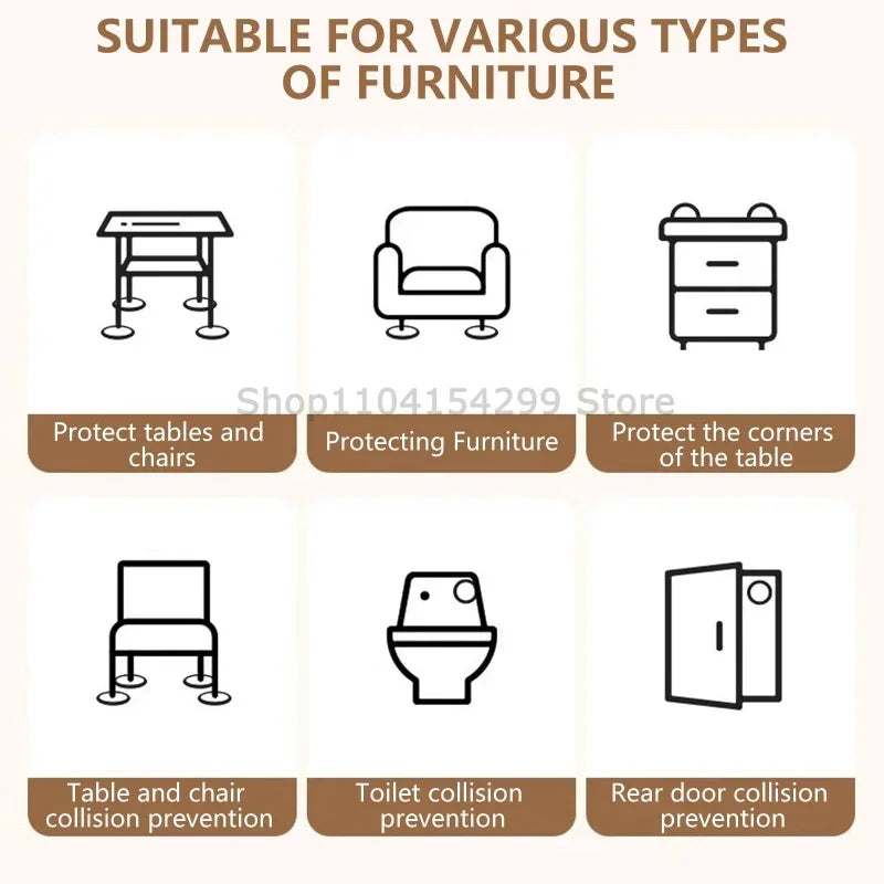 DIY Self Adhesive Non Slip Furniture Pads Mute Thick Mats Non-Slip Pad Foot Cover Self Adhesive Table Chair Foot Protection Pad Zpaxo