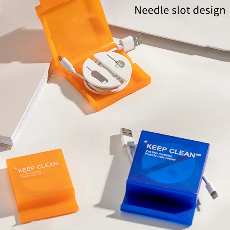 Portable Cable Storage Box – Rotatable Cord Organizer Case