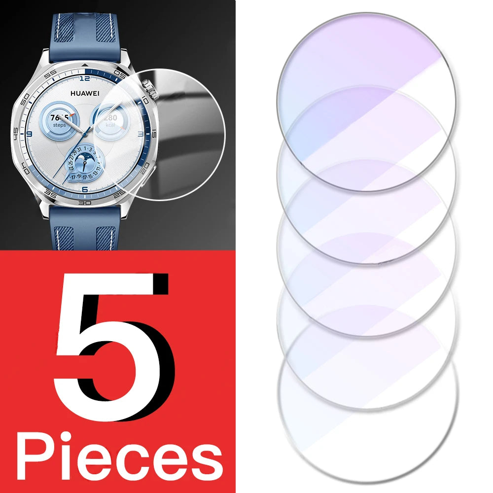 1-5PCS Tempered Glass For Huawei Watch GT5/GT5 Pro 46mm 42mm 41mm Installation Screen Protector Smartwatch Glass Protective Film Zpaxo 5PCS GT 5 41mm