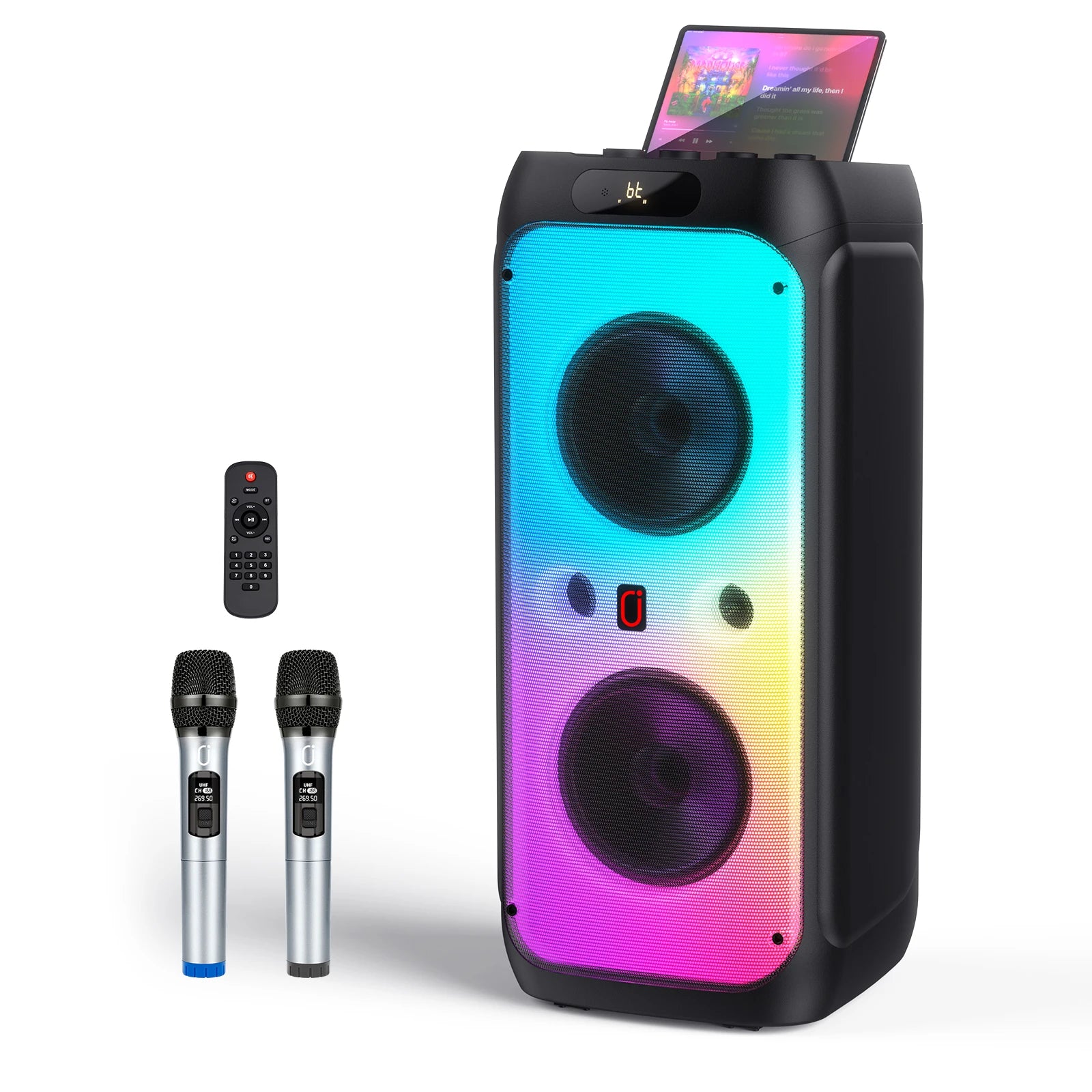 Karaoke Machine Adults Big Party Speaker 500W Peak Power Wireless PA