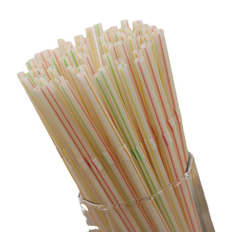 100Pcs Colorful Bendable Straw Drinking Kunststof Straw for Milk Tea Bar Party Rietjes Drinking Wedding Kitchen Beverage Straws Zpaxo