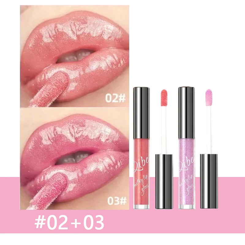 Shimmering Taro Purple Lip Gloss Moisturizing Plumping Gold Sparkle Zpaxo 02and 03