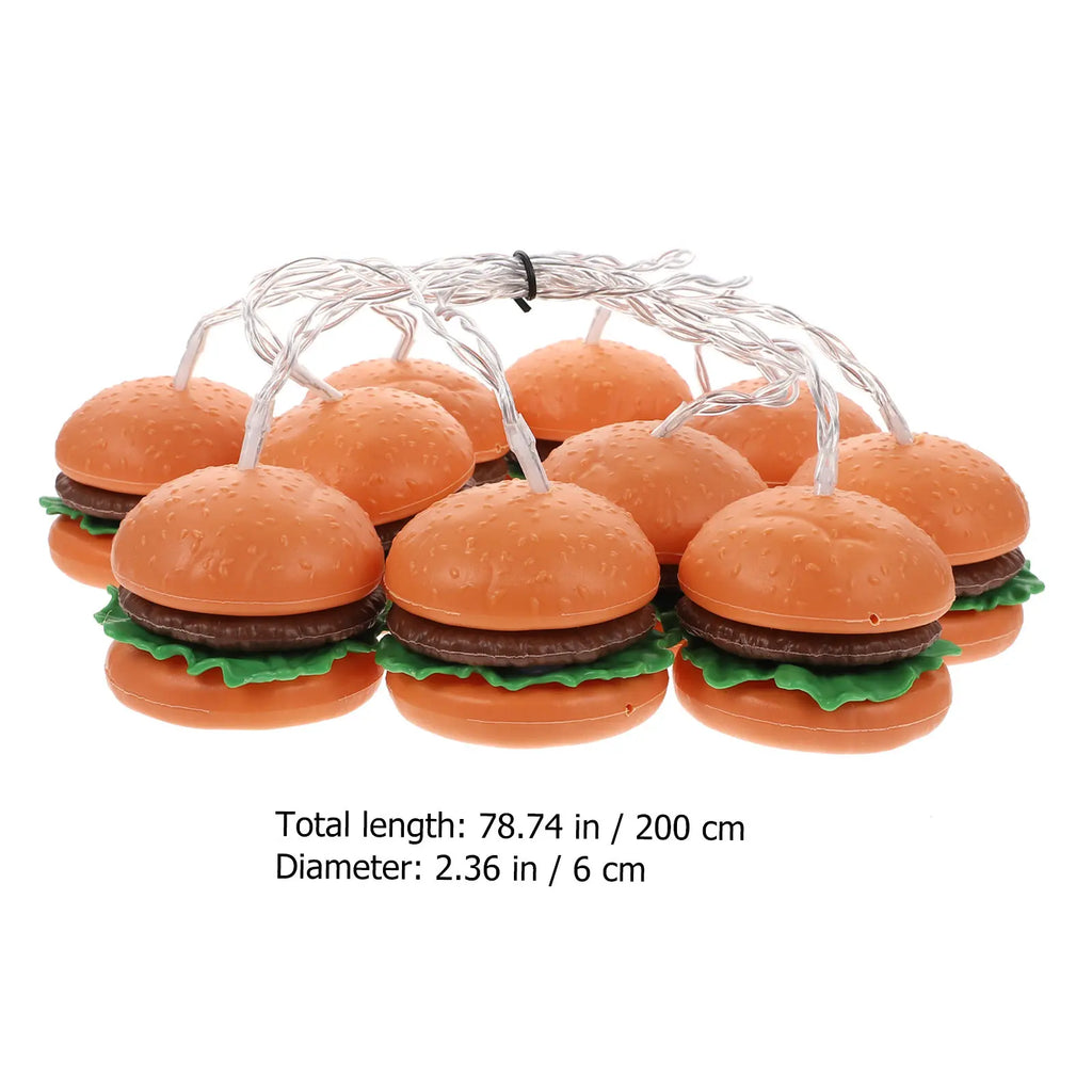 Creative LED Hamburger Shaped String Light Brightness Low Power