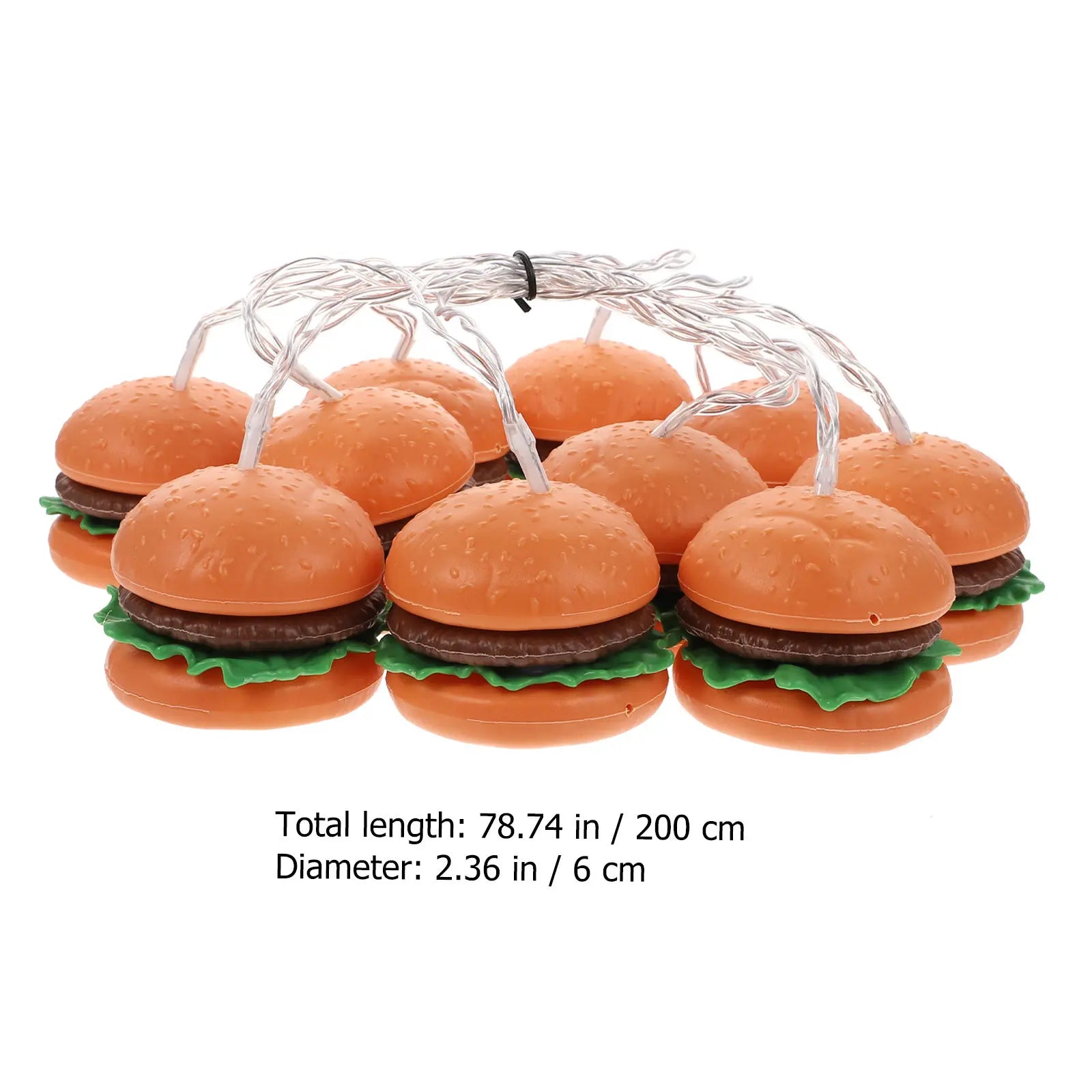 Creative LED Hamburger Shaped String Light Brightness Low Power