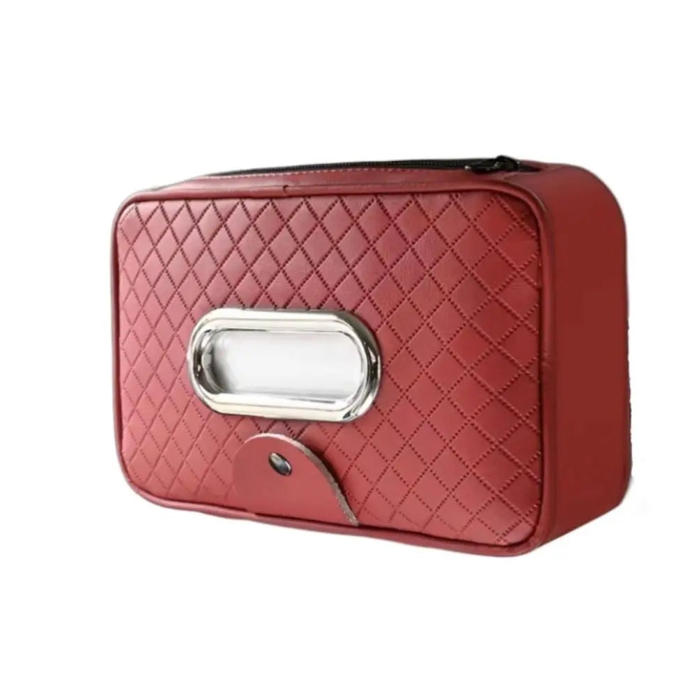 Universal Leather Car Tissue Box Zipper Organizer Storage Napkin Zpaxo