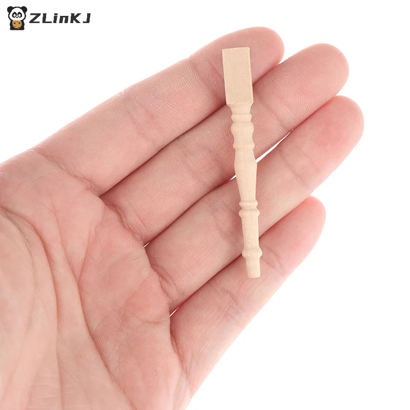 ▶4pcs/lot 1:12 Wood Dollhouse Table Leg Miniature Furniture Diy Dollhouse Accessories Simulation Table Feet Model Dollhouse Toy Zpaxo