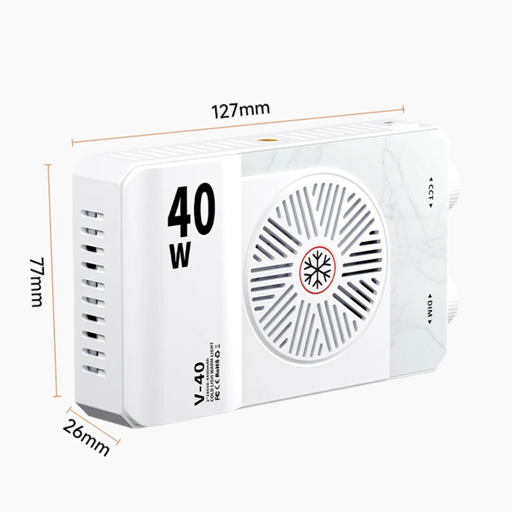 40W LED Camera Light 2800K-9000K Handheld Video Fill 4400mAh Zpaxo 1pcs