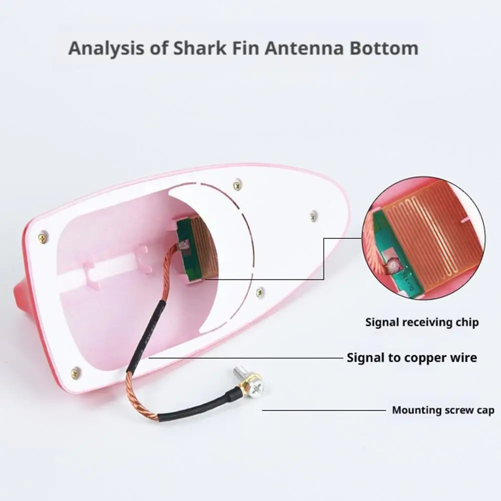 Car Shark Fin Radio Antenna FM Signal Booster Universal Auto Roof Aerials Styling Replacement Parts For BMW Toyota Hyundai VW Zpaxo
