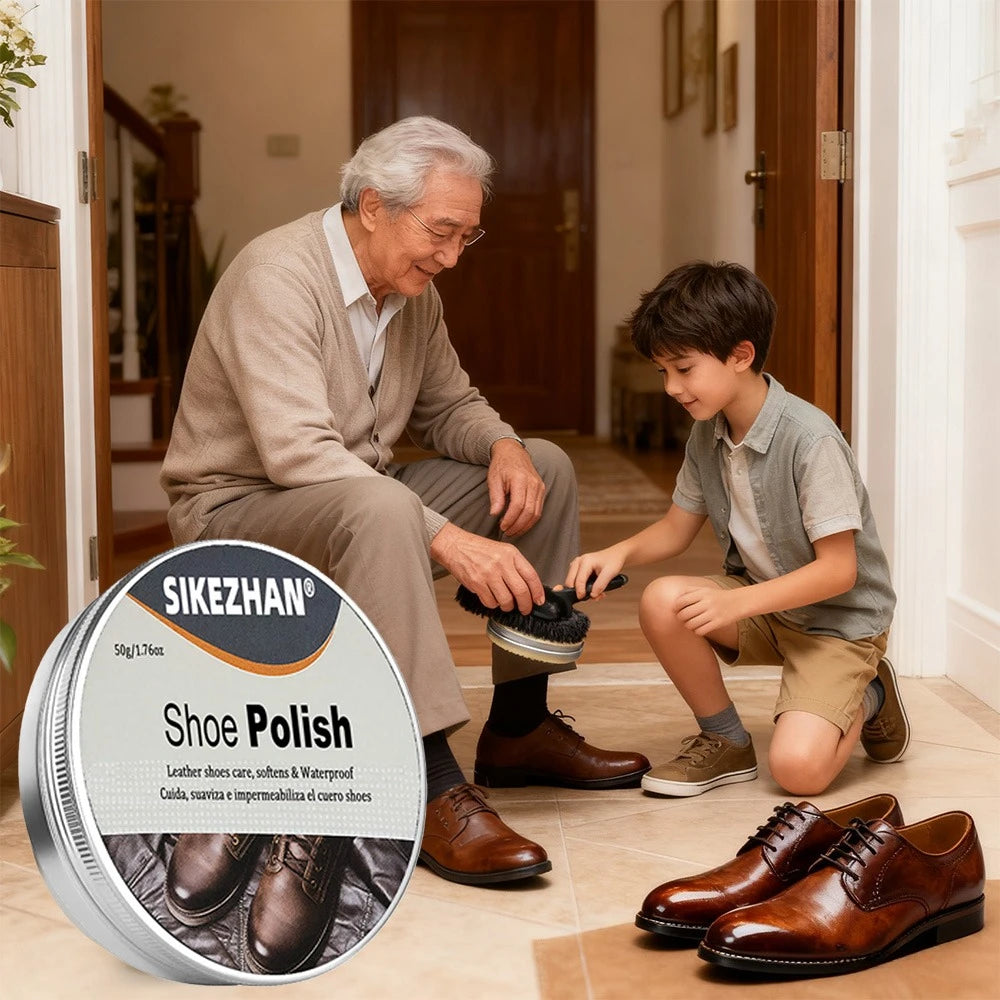 Professional Shoe Polish Cream for Leather Shoes, Restores Color&Shine,Waterproof Protection,Shoe Care Men&Women Shoes Nourish Zpaxo