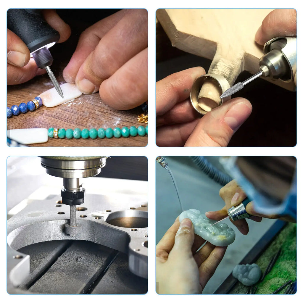 Diamond Grinding Burr Needle Point Engraving Carving Polishing Glass