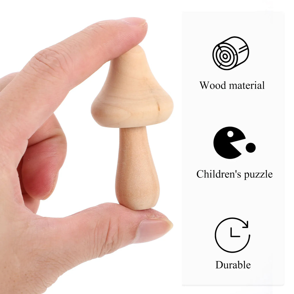 Wooden Mushroom Modeling Unfinished Blank Props Graffiti Art Craft