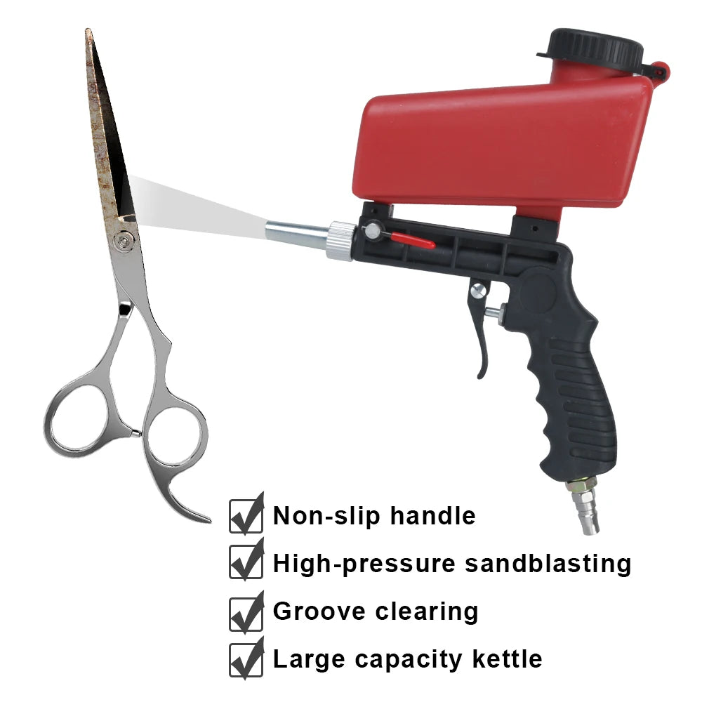 Handheld Pneumatic Blasting Gun Small Sand Machine Adjustable