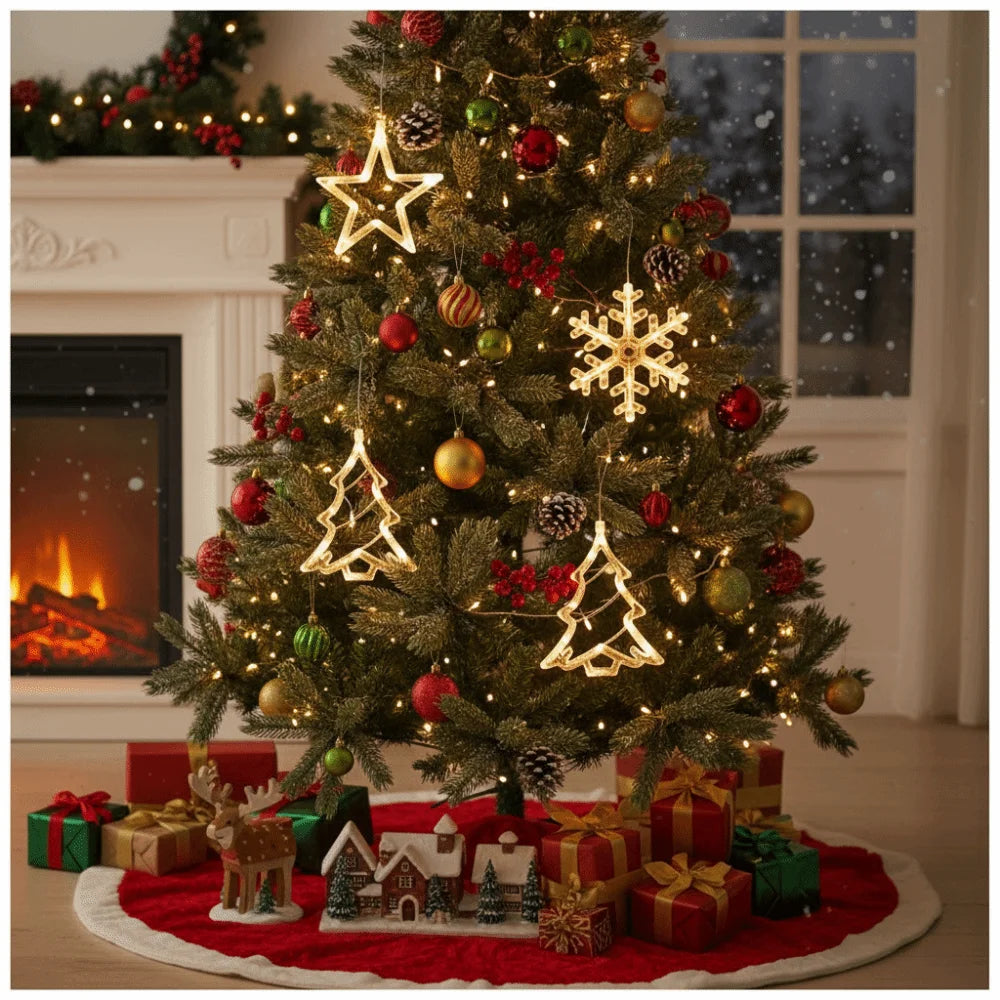Christmas Snowflake LED Window Light with Suction Cup | Xmas Decor Christmas Window Light Zpaxo