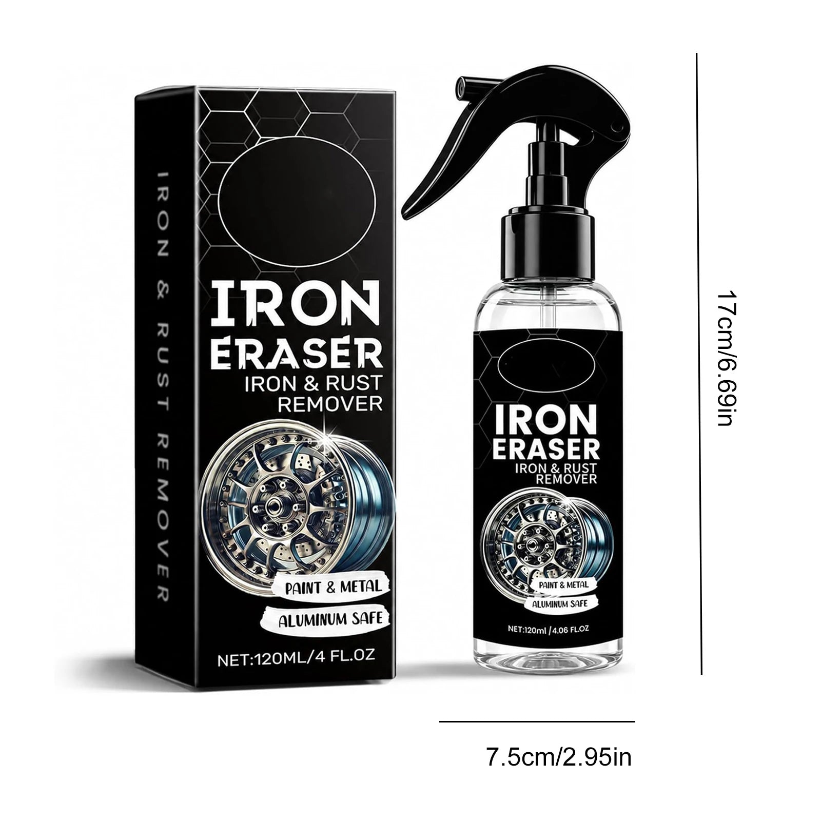 Rust-removing Spray Fast Acting Vehicle Rust Cleaner Multi-purpose