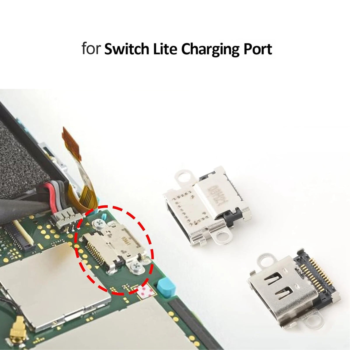 Replacement C Charging Port Switch Lite USB Console Dock Connector Zpaxo