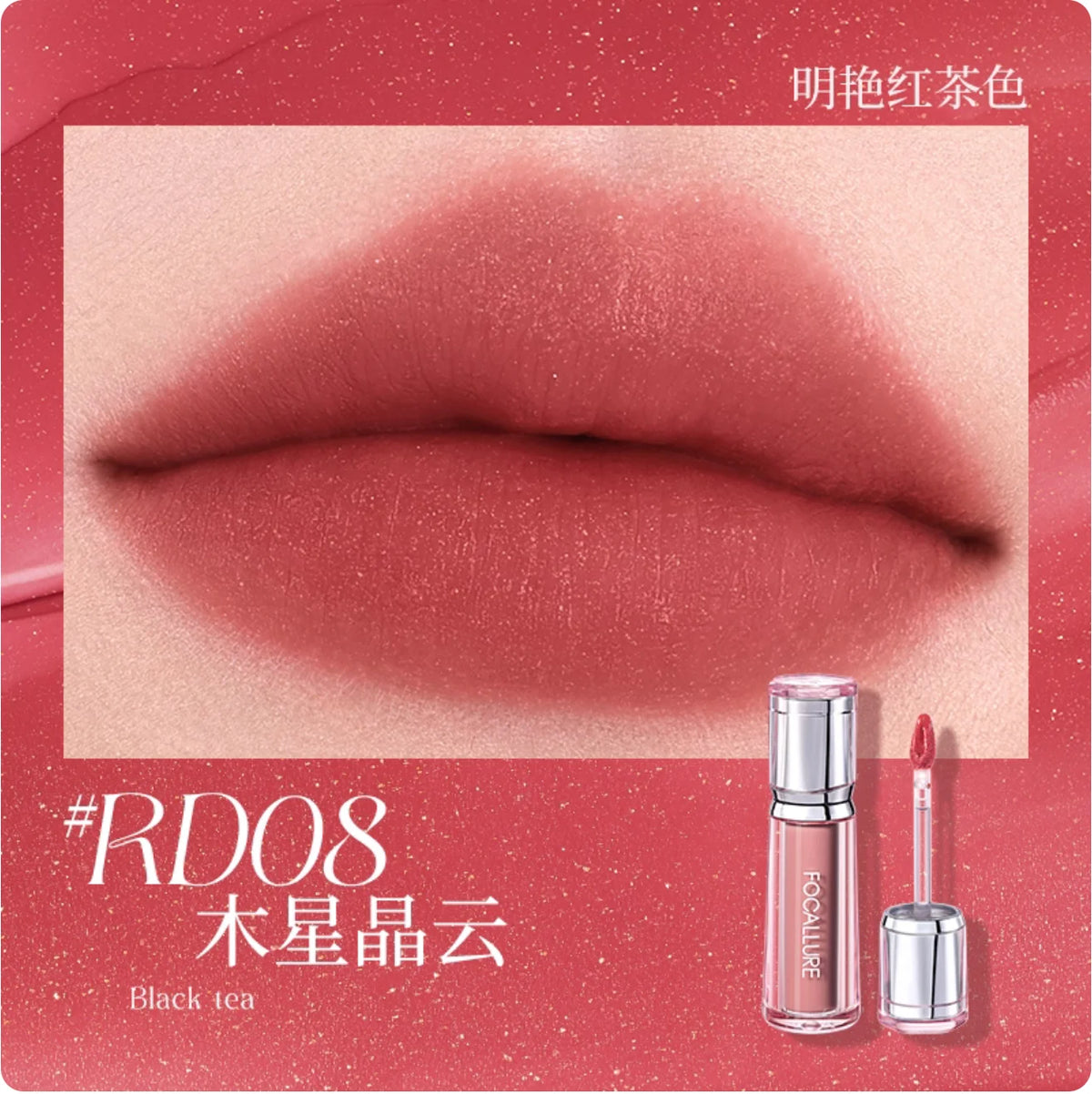 FOCALLURE Soft Matte Tint Liquid Lipstick Lipgloss Waterproof Zpaxo RD08